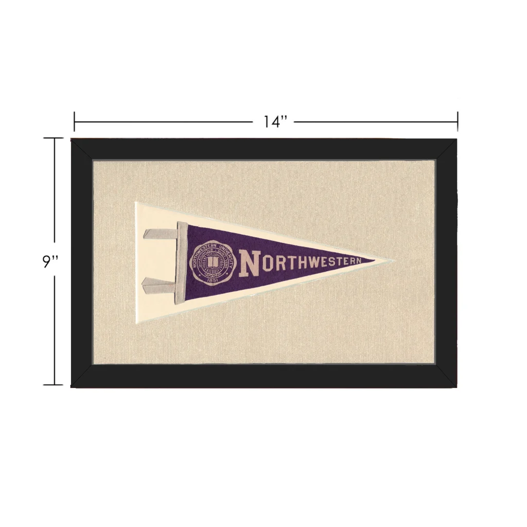 Vintage Northwestern University Pennant | Vintage Collectible Sports Pennant | vintageantiquesgifts.com