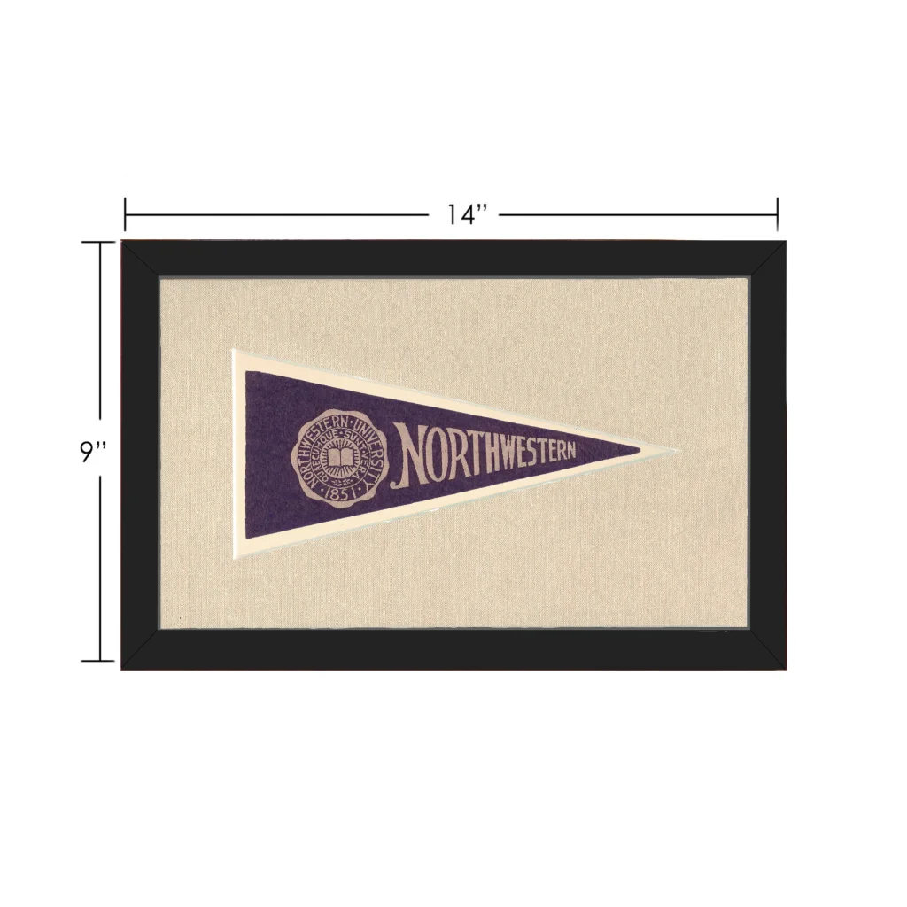 Vintage Northwestern University Pennant | Vintage Collectible Sports Pennant | vintageantiquesgifts.com