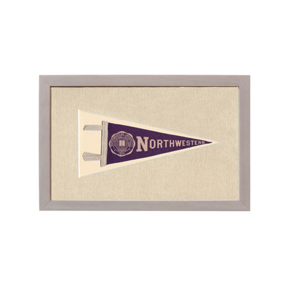 Vintage Northwestern University Pennant | Rare Vintage Wool Felt Pennant Flag | vintageantiquesgifts.com