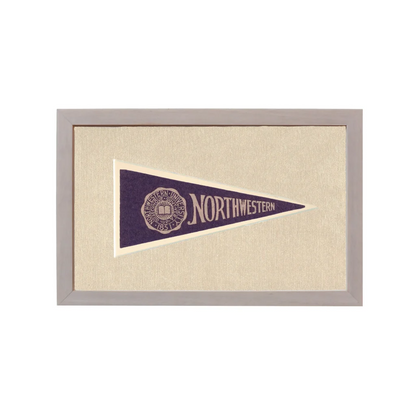 Vintage Northwestern University Pennant | Rare Vintage Wool Felt Pennant Flag | vintageantiquesgifts.com