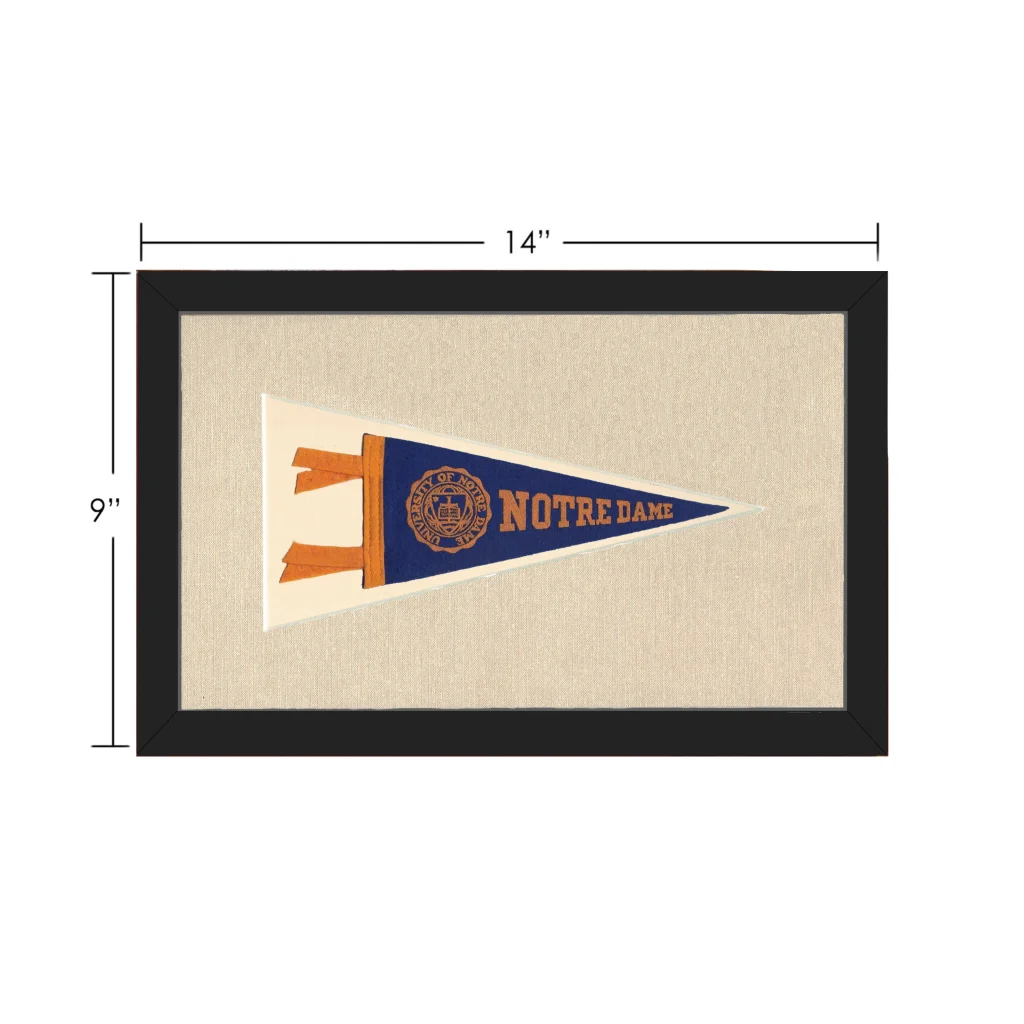 Vintage Notre Dame Pennant | Vintage Collectible Sports Pennant | vintageantiquesgifts.com
