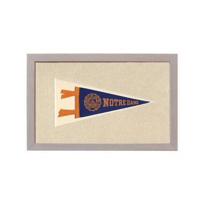 Vintage Notre Dame Pennant | Rare Vintage Wool Felt Pennant Flag | vintageantiquesgifts.com