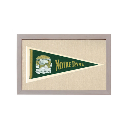 Vintage Notre Dame Pennant | Rare Vintage Wool Felt Pennant Flag | vintageantiquesgifts.com