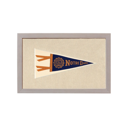Vintage Notre Dame Pennant | Rare Vintage Wool Felt Pennant Flag | vintageantiquesgifts.com