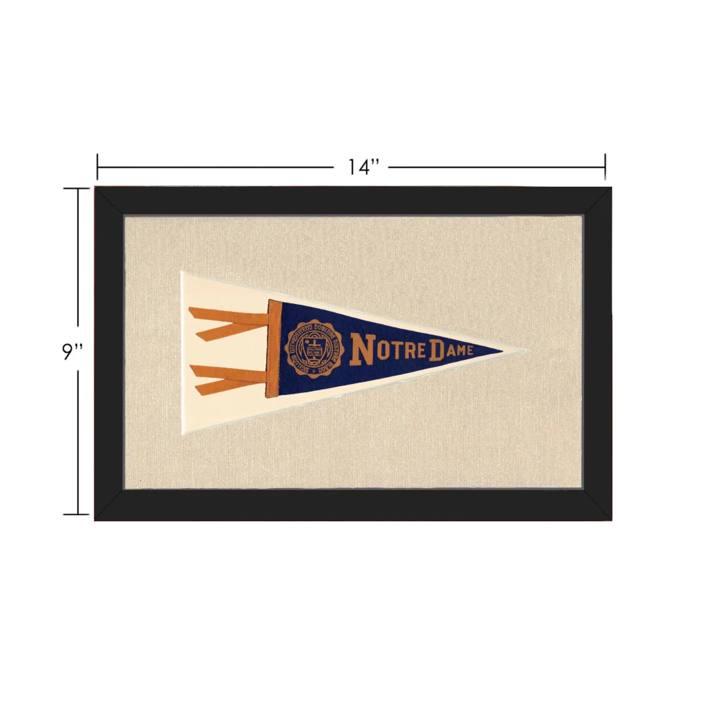 Vintage Notre Dame Pennant | Vintage Collectible Sports Pennant | vintageantiquesgifts.com