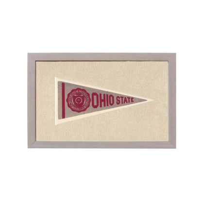 Vintage Ohio State Pennant | Rare Vintage Wool Felt Pennant Flag | vintageantiquesgifts.com