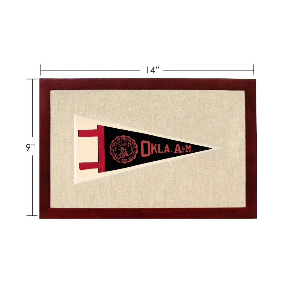 Vintage Oklahoma A and M Pennant | Vintage Americana Sports Memorabilia | vintageantiquesgifts.com