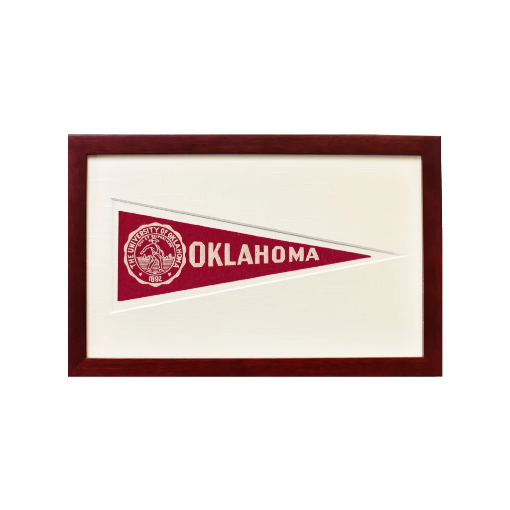 Vintage Oklahoma Wool Felt Pennant from the 1950s | Vintage Americana Sports Memorabilia | vintageantiquesgifts.com
