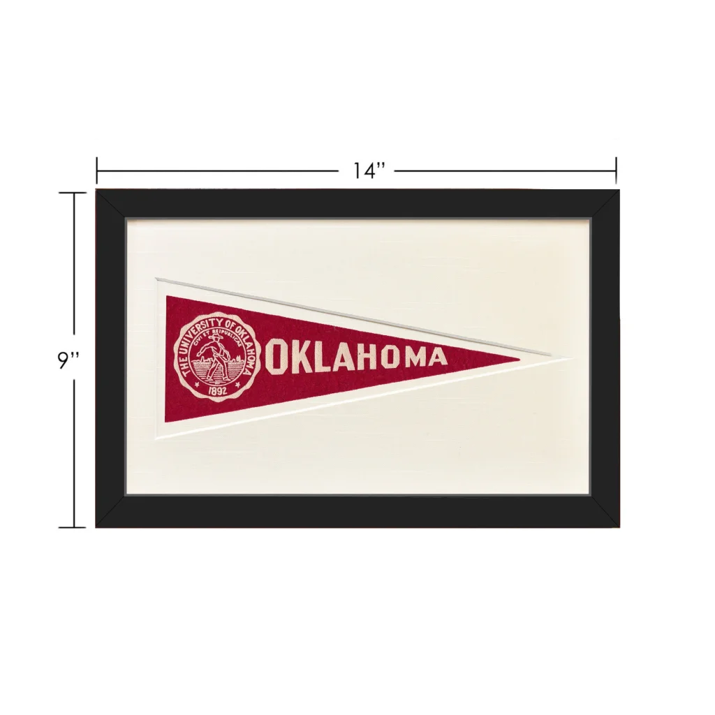 Vintage Oklahoma Wool Felt Pennant from the 1950s | Vintage Collectible Sports Pennant | vintageantiquesgifts.com