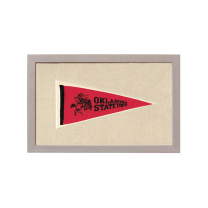 Vintage Oklahoma State University Pennant | Rare Vintage Wool Felt Pennant Flag | vintageantiquesgifts.com