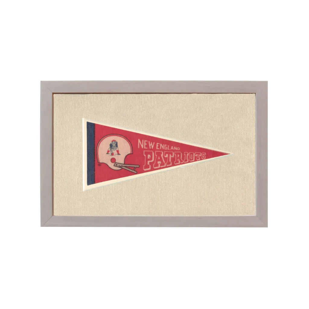 Vintage Patriots Pennant | Rare Vintage Wool Felt Pennant Flag | vintageantiquesgifts.com