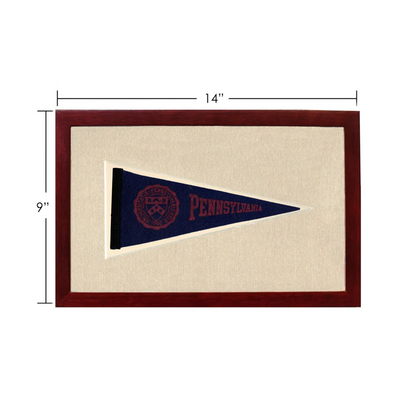 Vintage Pennsylvania pennant in navy blue felt with red crest