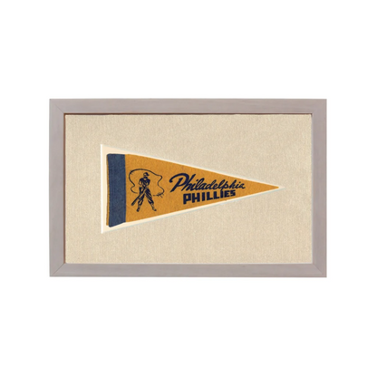 Vintage Philadelphia Phillies Pennant | Rare Vintage Wool Felt Pennant Flag | vintageantiquesgifts.com
