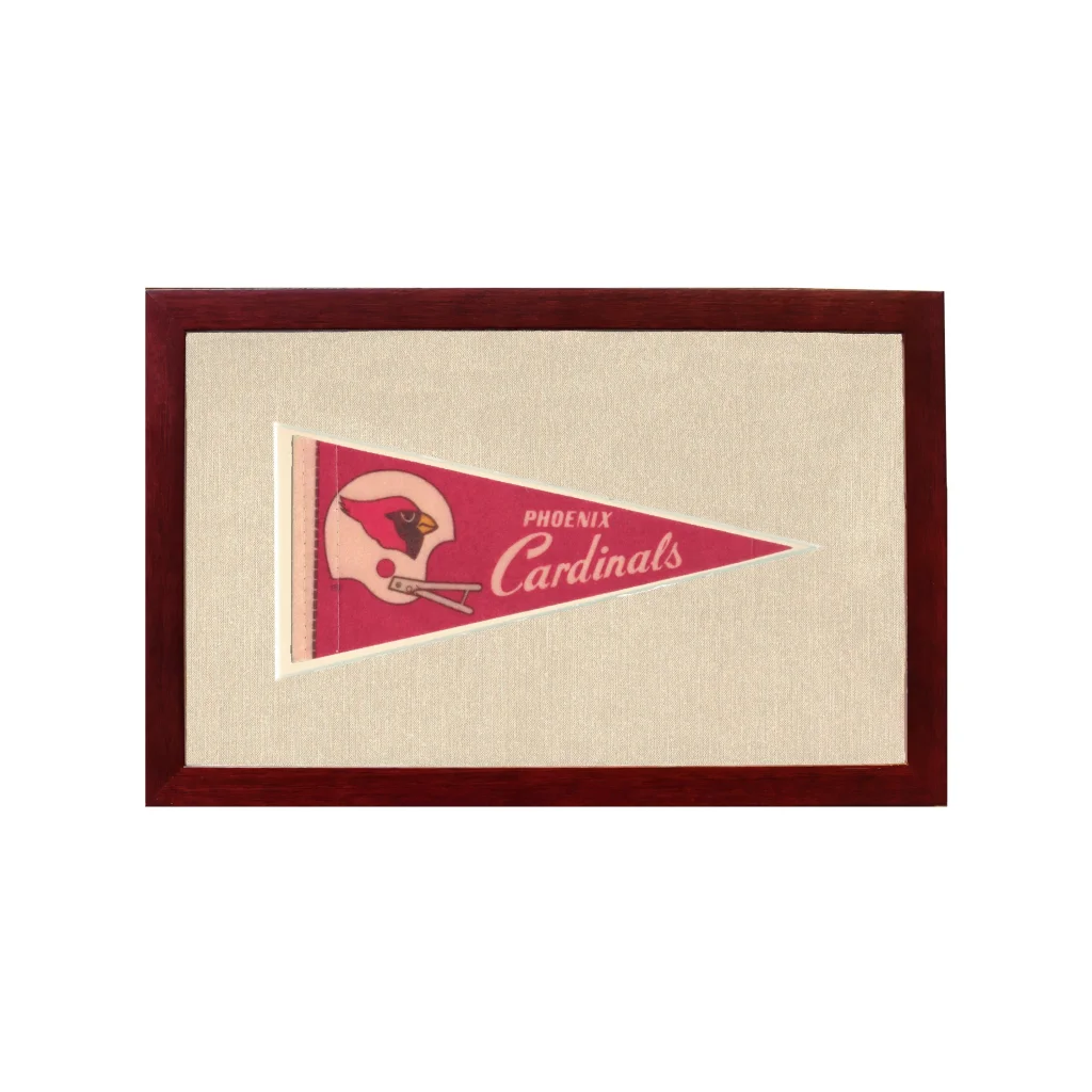 Vintage Phoenix Cardinals Pennant | 1950s Wool Felt Pennant Framed Display | vintageantiquesgifts.com