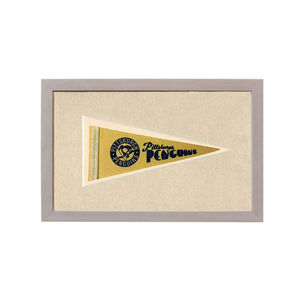 Vintage Pittsburgh Penguins Pennant | Rare Vintage Wool Felt Pennant Flag | vintageantiquesgifts.com