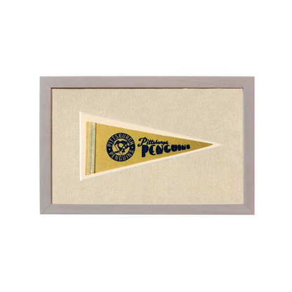 Vintage Pittsburgh Penguins Pennant | Rare Vintage Wool Felt Pennant Flag | vintageantiquesgifts.com