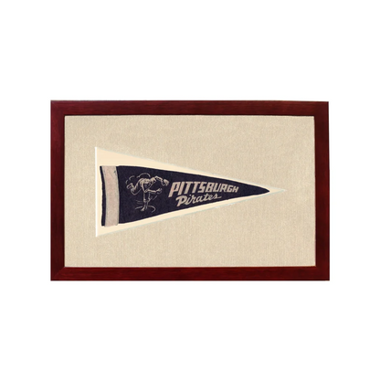 Vintage Pittsburgh Pirates Pennant | 1950s Wool Felt Pennant Framed Display | vintageantiquesgifts.com