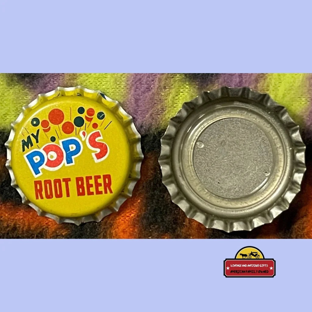 Vintage My Pop’s Root Beer Bottle Cap Wilkes-barre Pa 1960s - Advertisements - Antique Soda And Beverage Memorabilia.