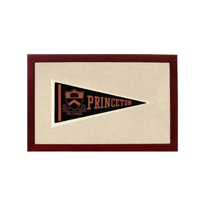 Vintage Princeton Pennant | 1950s Wool Felt Pennant Framed Display | vintageantiquesgifts.com
