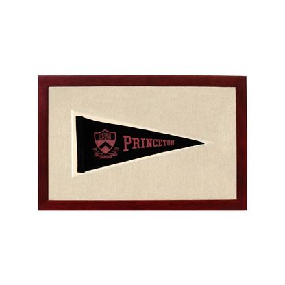 Vintage Princeton Pennant | 1950s Wool Felt Pennant Framed Display | vintageantiquesgifts.com