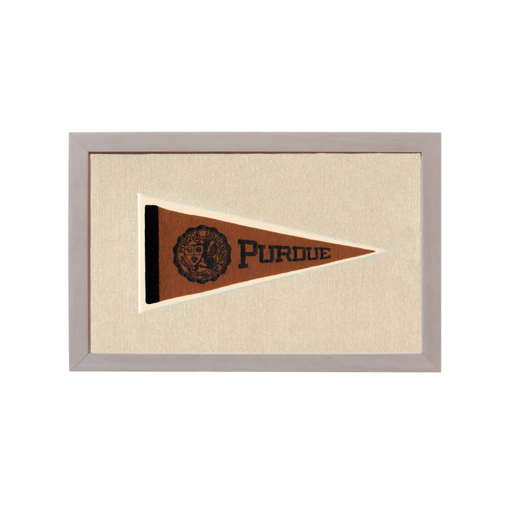 Vintage Purdue Pennant | Rare Vintage Wool Felt Pennant Flag | vintageantiquesgifts.com