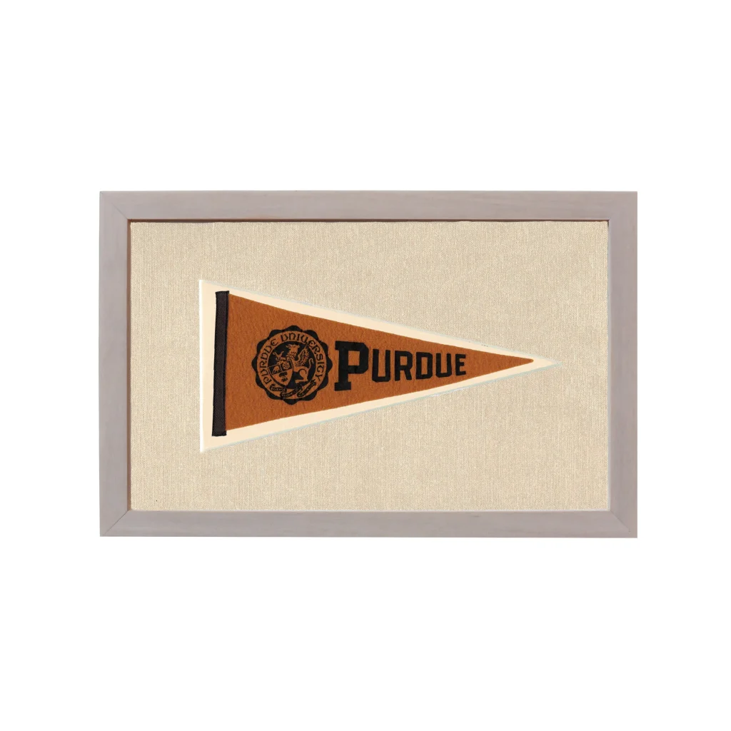 Vintage Purdue Pennant | Rare Vintage Wool Felt Pennant Flag | vintageantiquesgifts.com