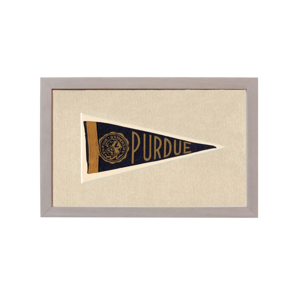 Vintage Purdue Pennant | Rare Vintage Wool Felt Pennant Flag | vintageantiquesgifts.com