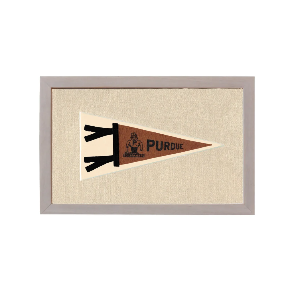 Vintage Purdue Pennant | Rare Vintage Wool Felt Pennant Flag | vintageantiquesgifts.com