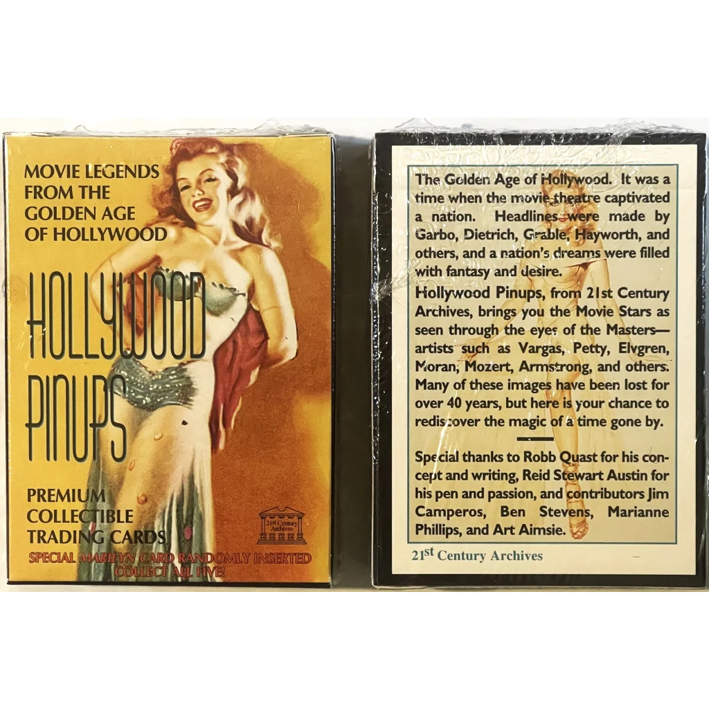 Vintage Rare Combo of Sealed Pinup Card Sets featuring Hollywood movie legends