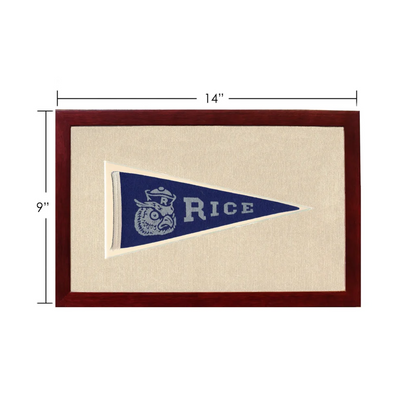 Vintage Rice Pennant | Vintage Americana Sports Memorabilia | vintageantiquesgifts.com