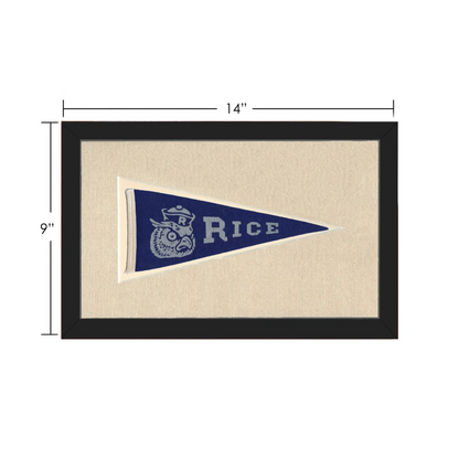 Vintage Rice Pennant | Vintage Collectible Sports Pennant | vintageantiquesgifts.com