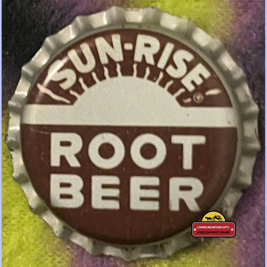 Vintage Sun-rise Root Beer Cork Bottle Cap North Tazewell Va 1940s Advertisements Rare Sun-Rise Cap: