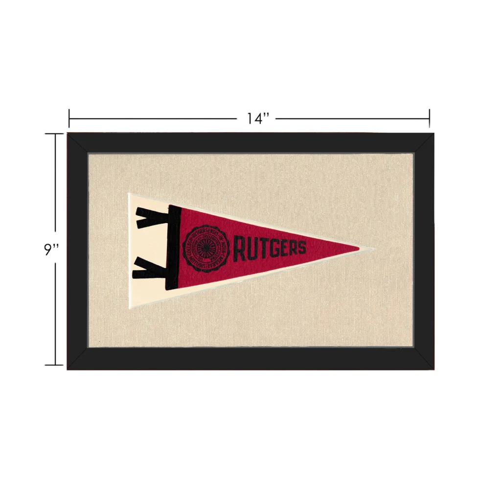 Vintage Rutgers University Pennant | Vintage Collectible Sports Pennant | vintageantiquesgifts.com