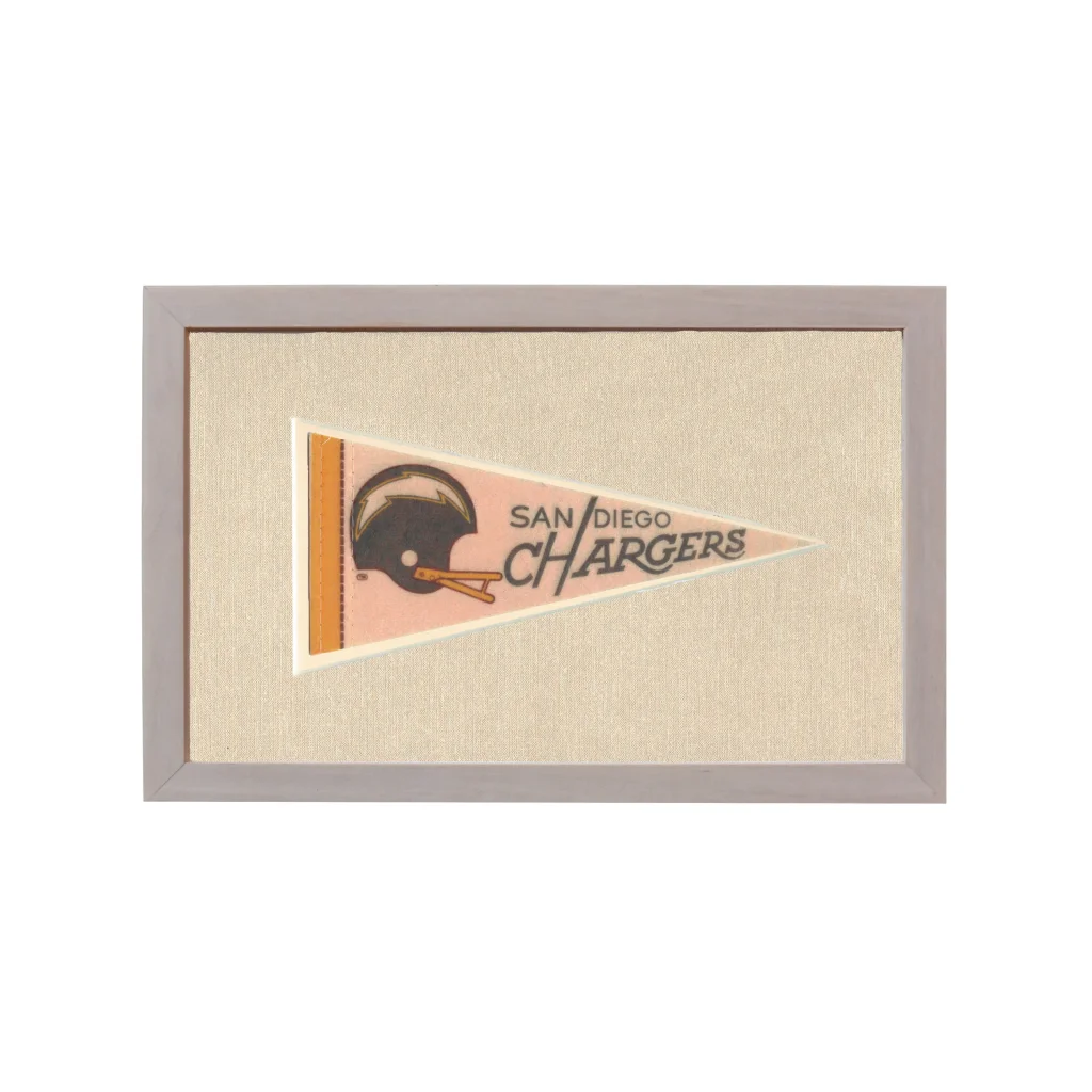 Vintage San Diego Chargers Pennant | Rare Vintage Wool Felt Pennant Flag | vintageantiquesgifts.com