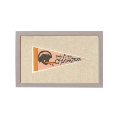 Vintage San Diego Chargers Pennant | Rare Vintage Wool Felt Pennant Flag | vintageantiquesgifts.com