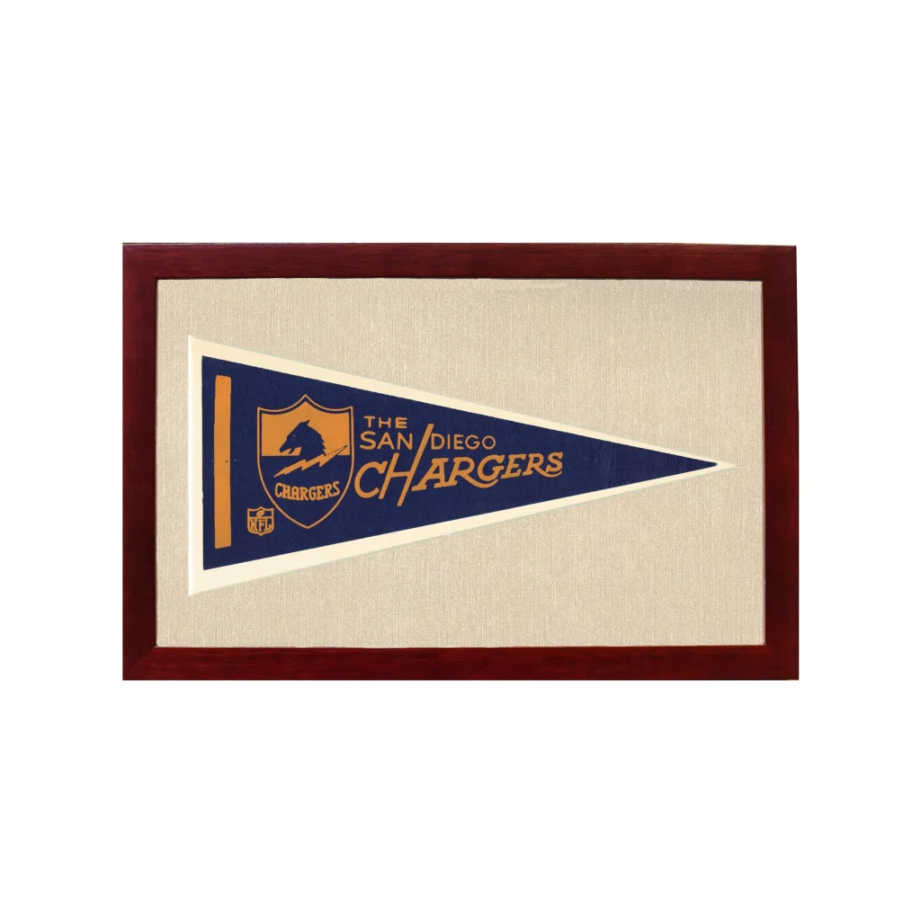 Vintage San Diego Chargers Pennant | Vintage Collectible Sports Pennant | vintageantiquesgifts.com