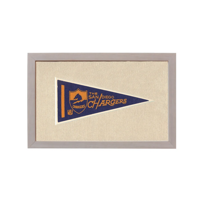 Vintage San Diego Chargers Pennant | Rare Vintage Wool Felt Pennant Flag | vintageantiquesgifts.com