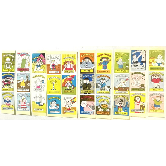 Vintage Set 10 Strips 1980s Trash Can Tots Stickers Madballs and Garbage Pail Kids Inspired Collectibles Relive the 80s