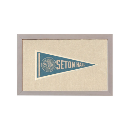 Vintage Seton Hall Pennant | Rare Vintage Wool Felt Pennant Flag | vintageantiquesgifts.com