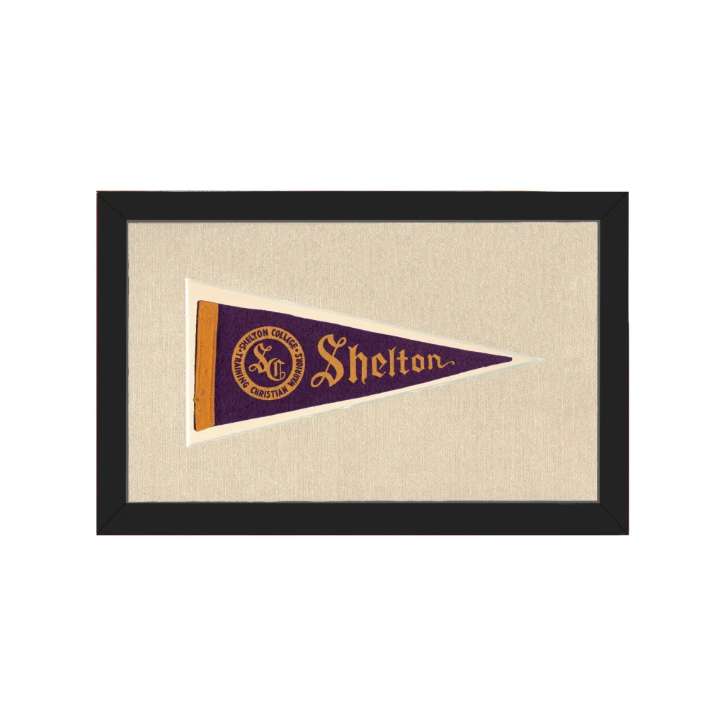 Vintage Shelton College Pennant | Americana Memories | vintageantiquesgifts.com