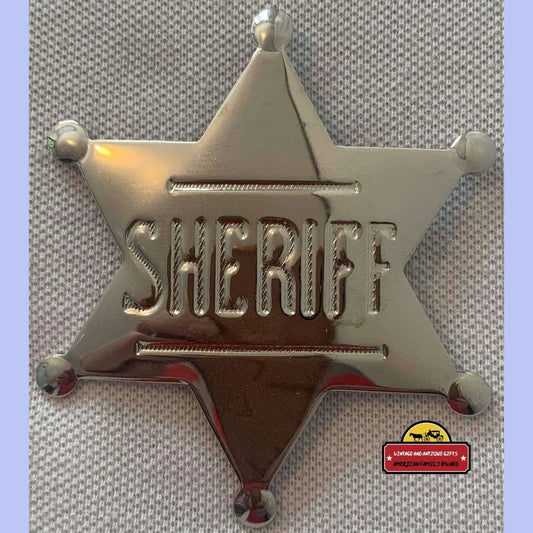 Vintage Tin Sheriff Badge 1970s Advertisements Unique Toys Authentic Badge: