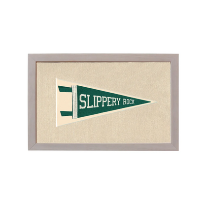 Vintage Slippery Rock University Pennant | Rare Vintage Wool Felt Pennant Flag | vintageantiquesgifts.com