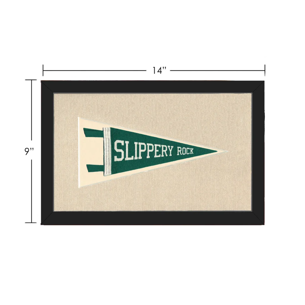 Vintage Slippery Rock University Pennant | Vintage Collectible Sports Pennant | vintageantiquesgifts.com
