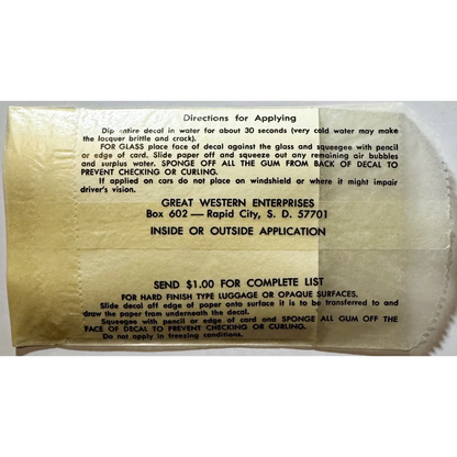 Vintage South Carolina Gamecocks decal application instructions for classic team spirit