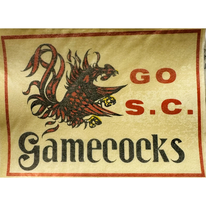 Vintage South Carolina Gamecocks decal banner showing the south carolina team spirit