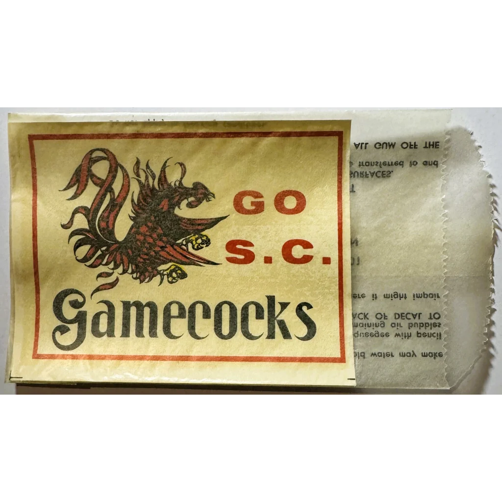 Vintage South Carolina Gamecocks decal sticker for fans or car accessories