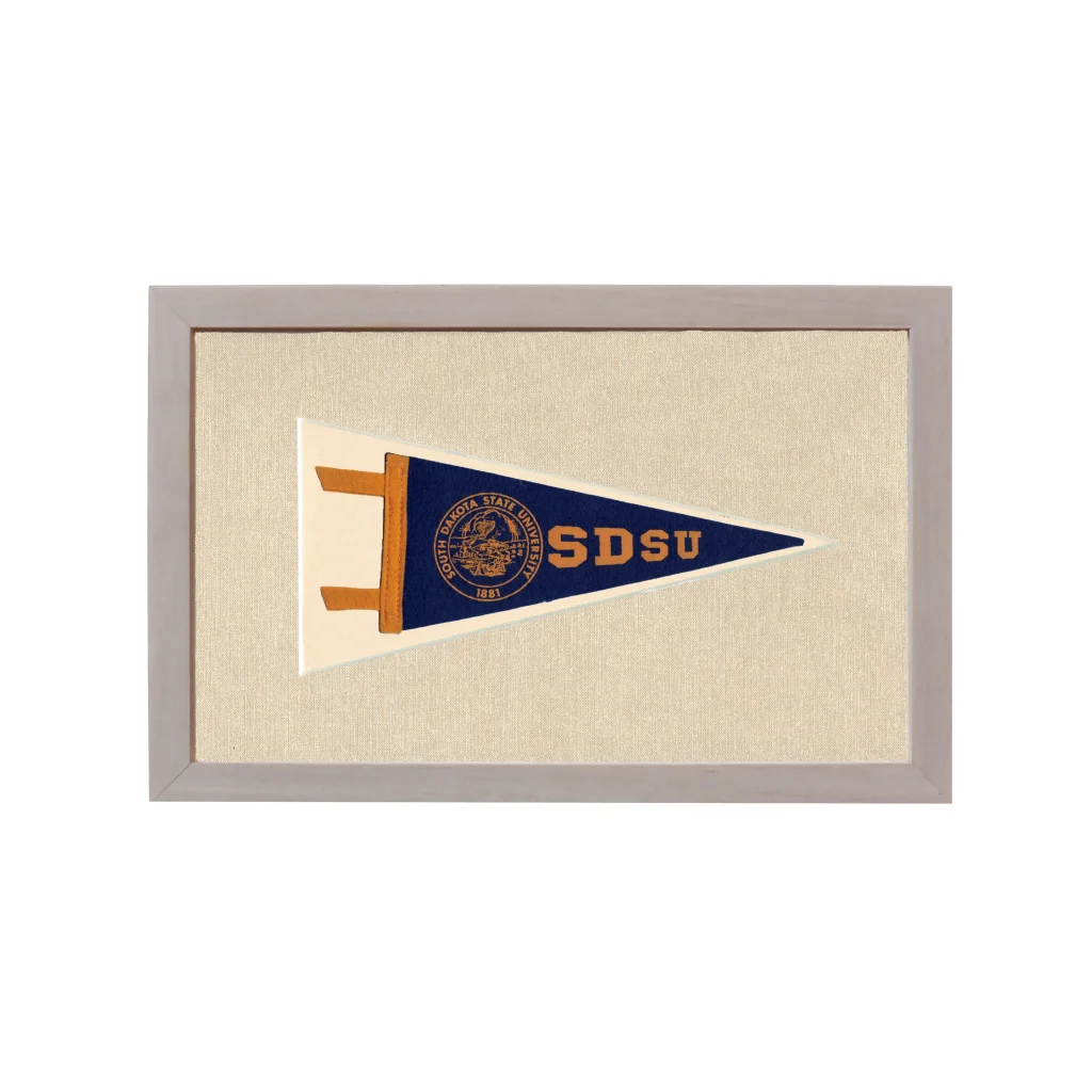 Vintage South Dakota State University Pennant | Rare Vintage Wool Felt Pennant Flag | vintageantiquesgifts.com