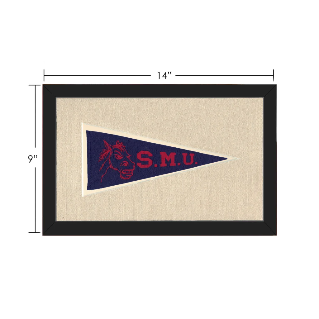 Vintage Southern Methodist University Pennant | Vintage Collectible Sports Pennant | vintageantiquesgifts.com