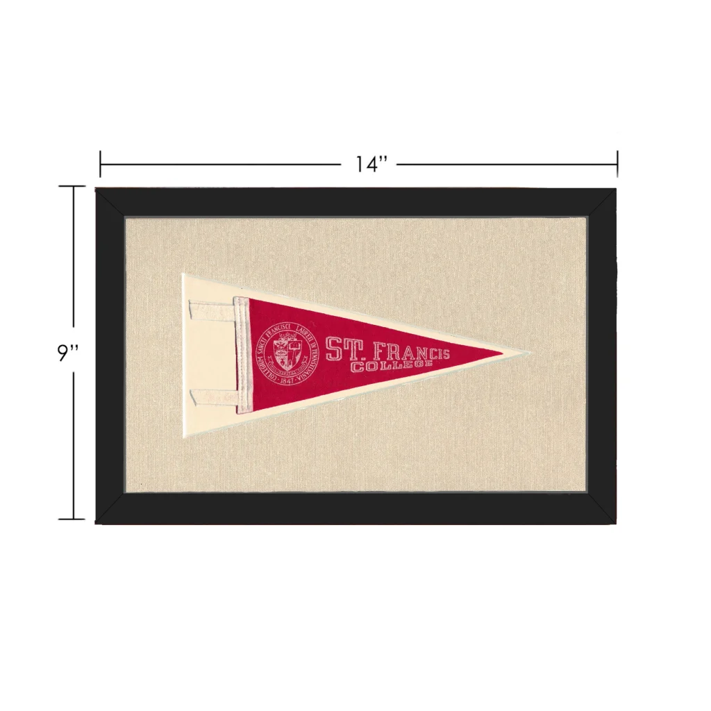 Vintage St Francis College Pennant | Vintage Collectible Sports Pennant | vintageantiquesgifts.com