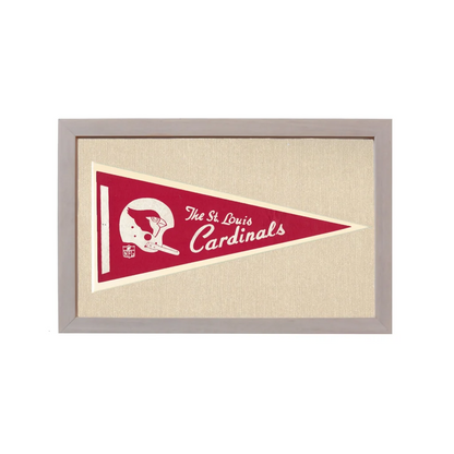 Vintage St Louis Cardinals Pennant | 1950s Wool Felt Pennant Framed Display | vintageantiquesgifts.com